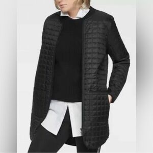 Athleta Grandview Primaloft Quilted Jacket Black XL Long 34” Lightweight